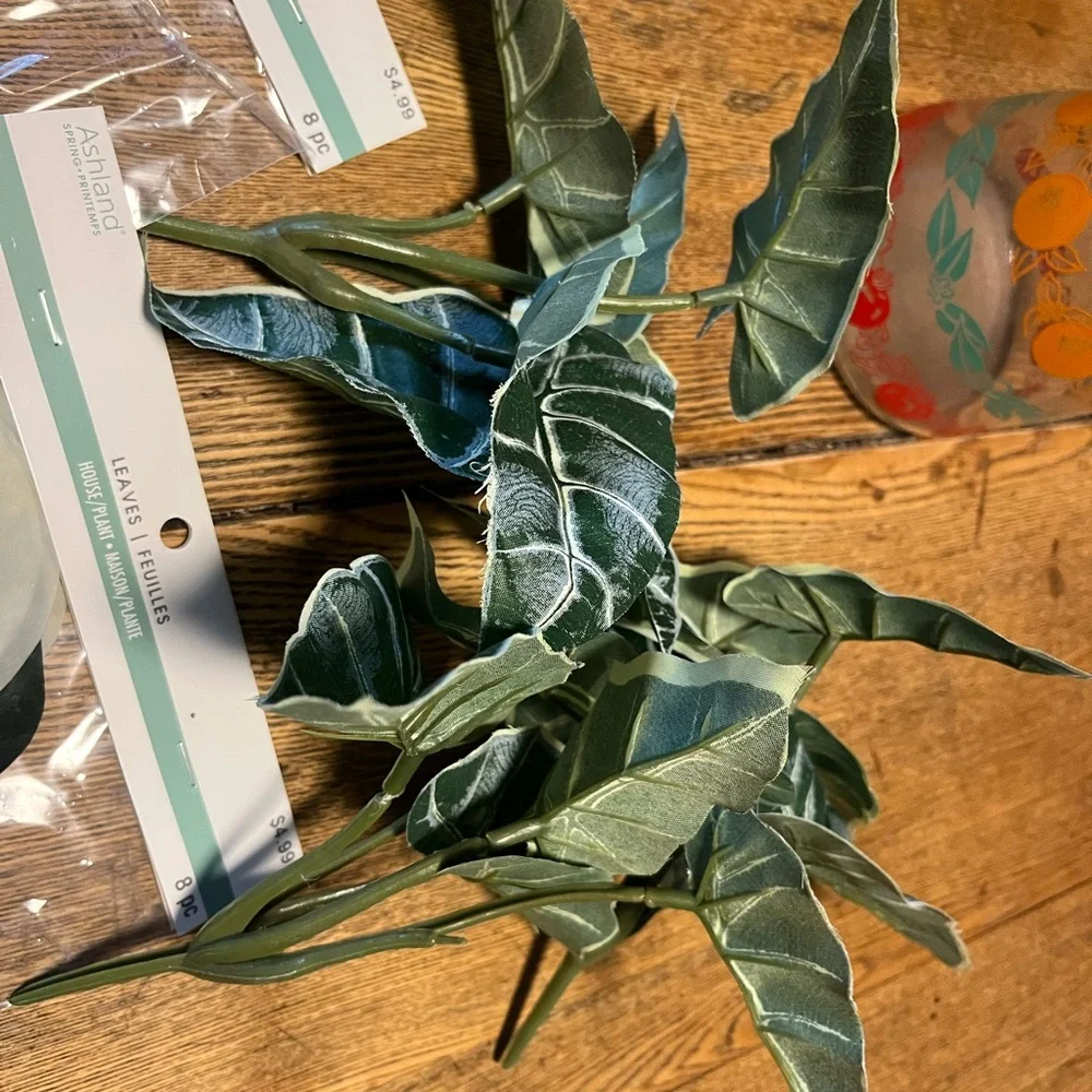 FAUX MONSTERA AND ALOCASIA LEAVES FOR DECOR